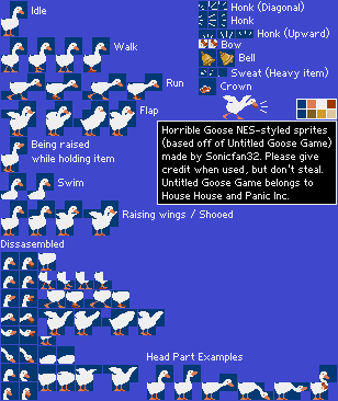Untitled Goose Game Customs - Goose (NES-Style)