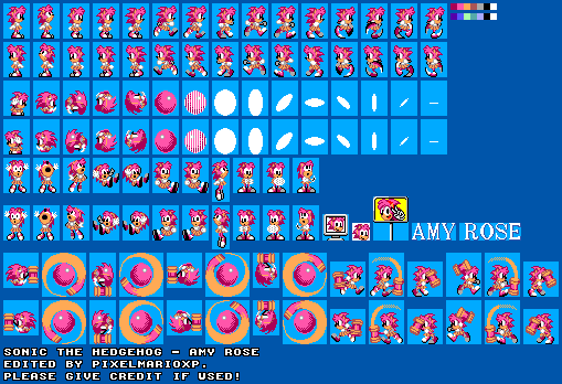 Amy Rose (Classic, Master System-Style)