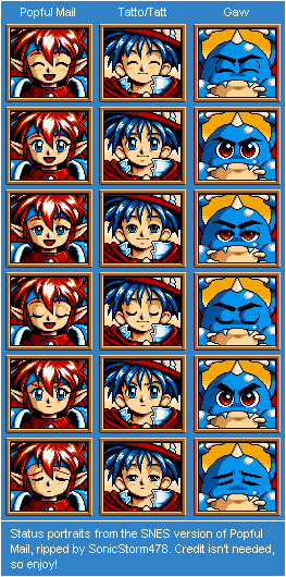 Popful Mail (JPN) - Status Portraits