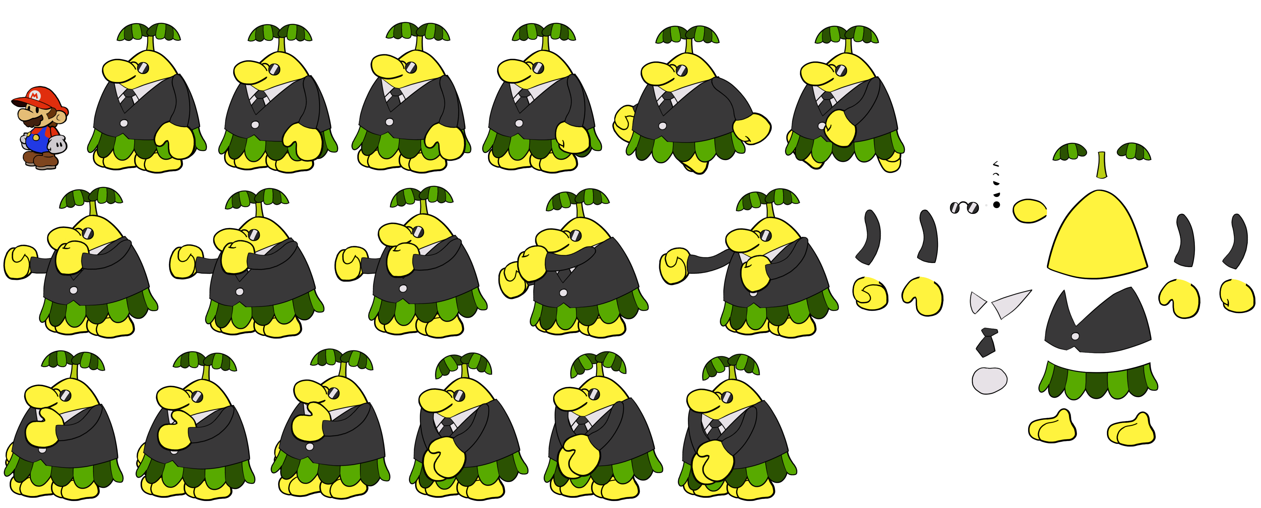 Paper Mario Customs - Don Pianta's Guards (Paper Mario-Style)