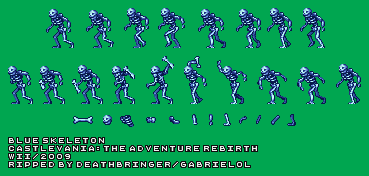 Castlevania Adventure ReBirth - Blue Skeleton