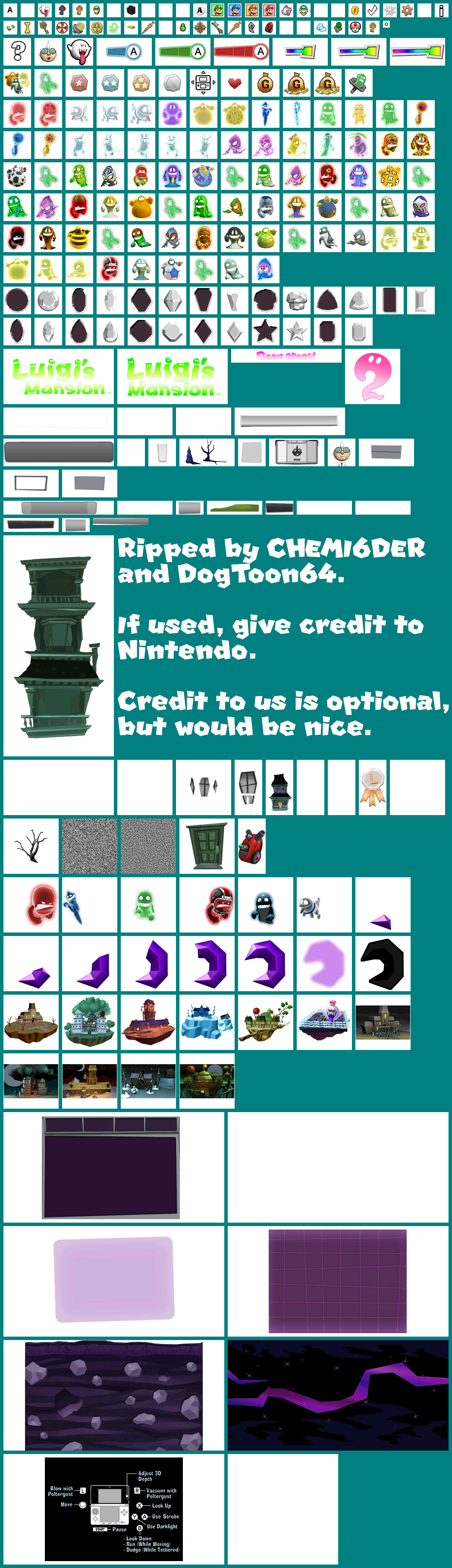 Luigi’s Mansion: Dark Moon / Luigi's Mansion 2 - HUD Elements (Miscellaneous)