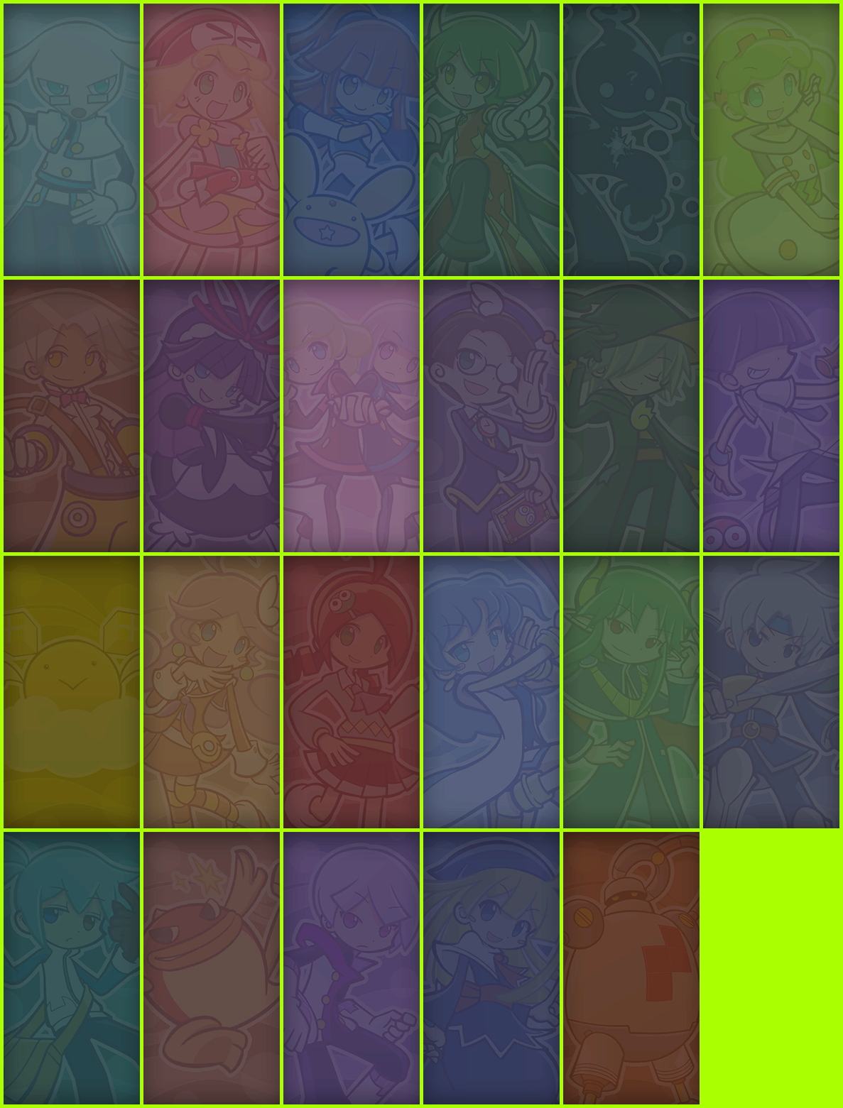 Puyo Puyo Tetris - Character Boards