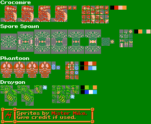 Crocomire, Spore Spawn, Phantoon & Draygon (Metroid NES-Style)