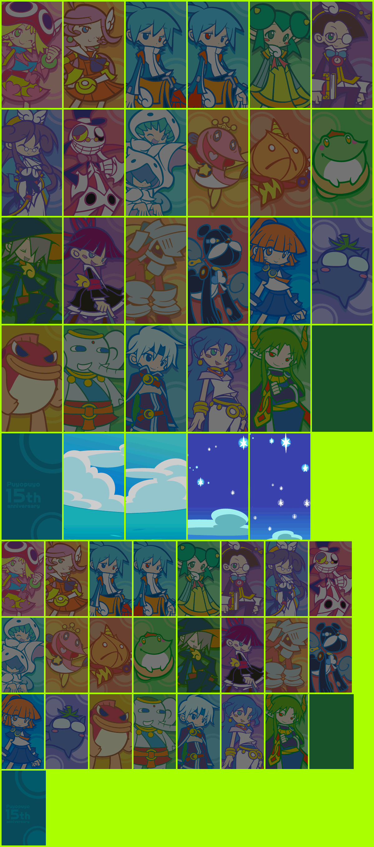 Puyo Puyo!! 15th Anniversary - Character Fields