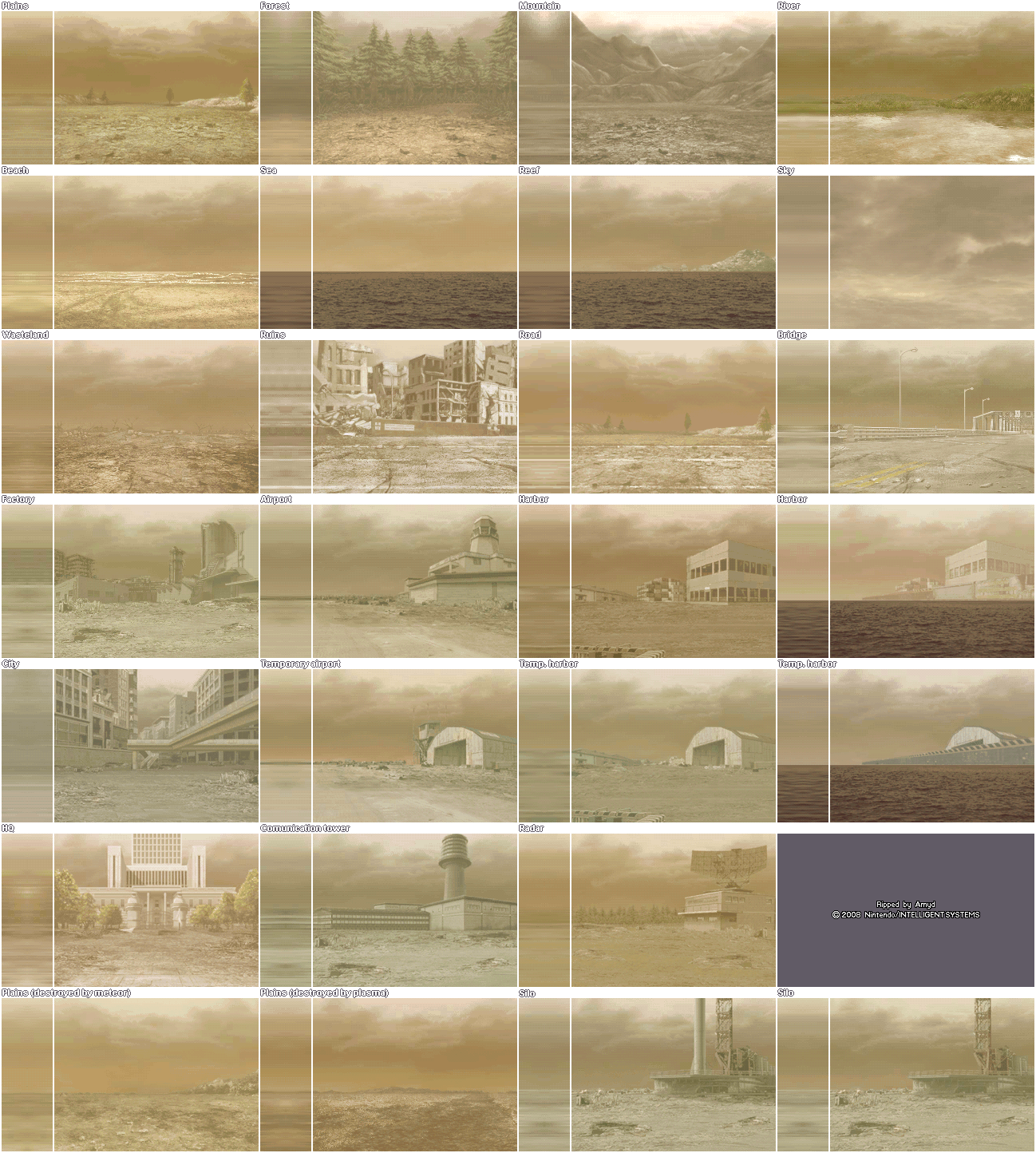 Advance Wars: Days of Ruin - Battle Backgrounds (Desert)