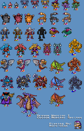 Dragon Quest / Dragon Warrior Customs - Dragon Quest I Monsters