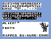 Alien 3 - Fonts