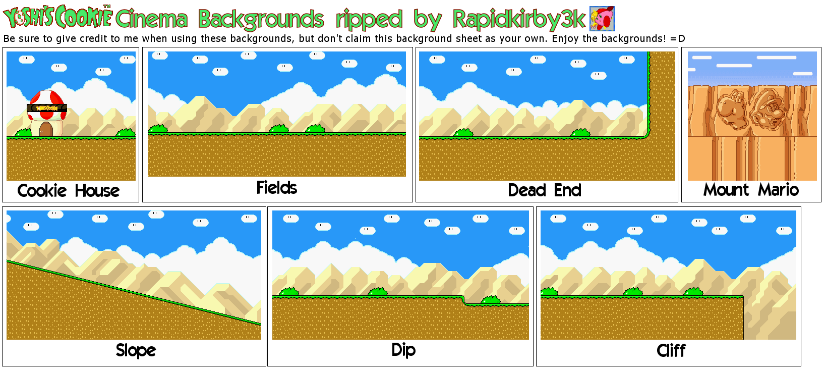 Yoshi's Cookie - Cinema Backgrounds