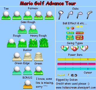 Mario Golf: Advance Tour - Lies & Swings