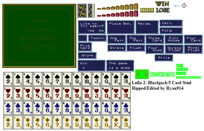 Lufia 2: Rise of the Sinistrals - Card Games