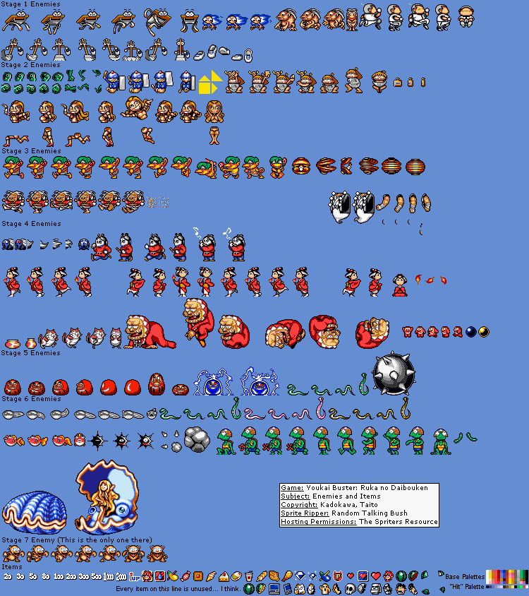 Enemies and Items