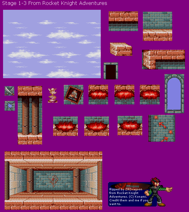 Rocket Knight Adventures - Stage 1-3