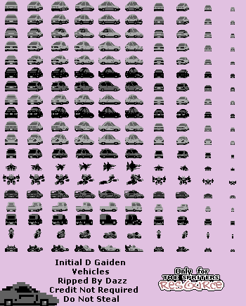 Initial D Gaiden - Vehicles