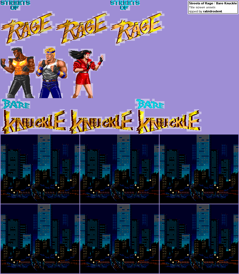 Streets of Rage - Title Screen