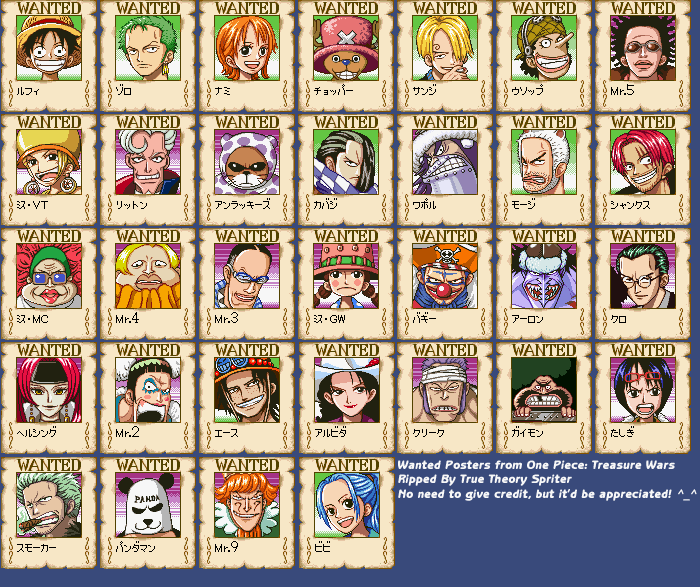 One Piece: Treasure Wars - Wanted Posters