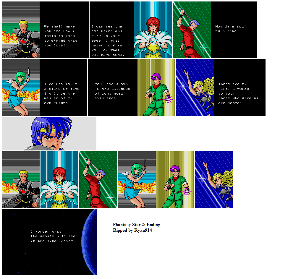 Phantasy Star 2 - Ending