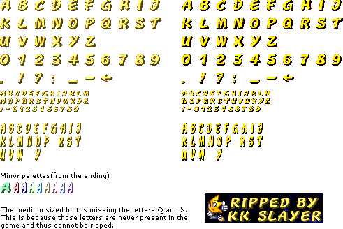 Ristar - Font