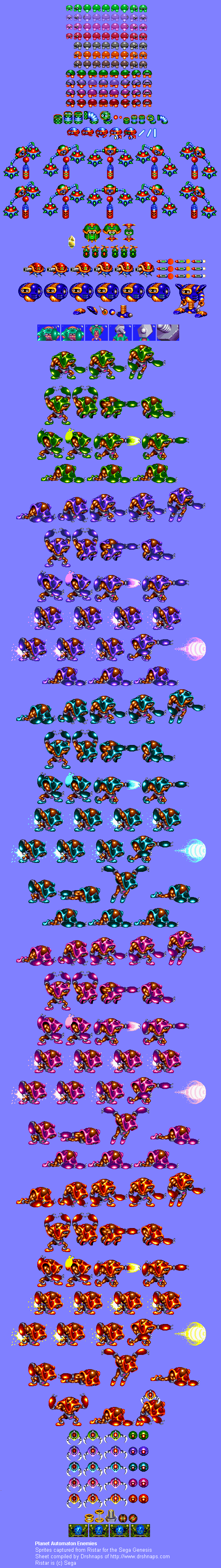 Ristar - Automaton Enemies