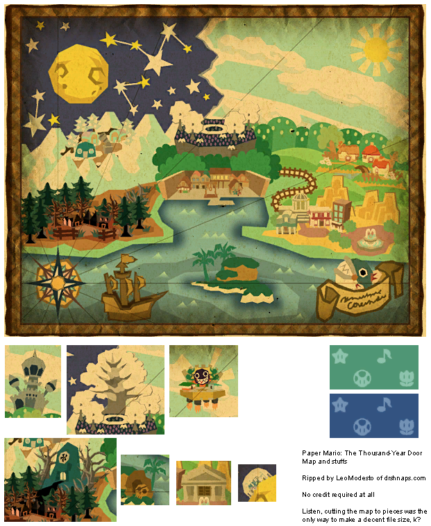 Paper Mario: The Thousand-Year Door - World Map