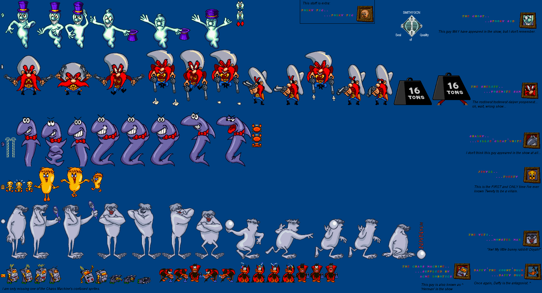 Porky Pig's Haunted Holiday - Bosses