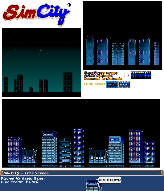 SimCity - Title Screen