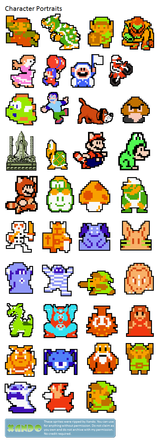 Tetris DS - Character Portraits