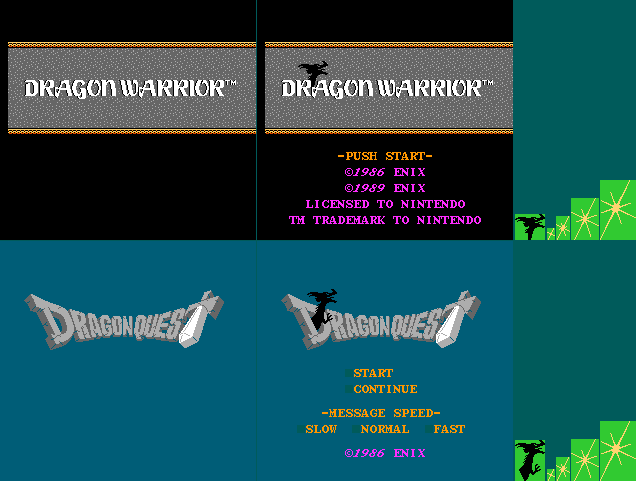 Dragon Warrior - Title Screen (USA & JPN)
