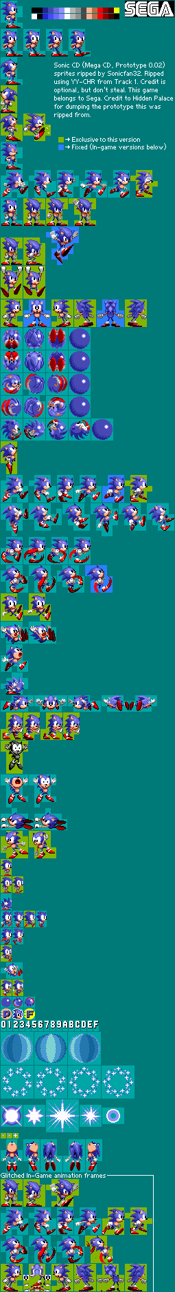 sonic 1 prototype sprites