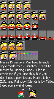 Touhou Customs - Marisa Kirisame (Rainbow Islands-Style)