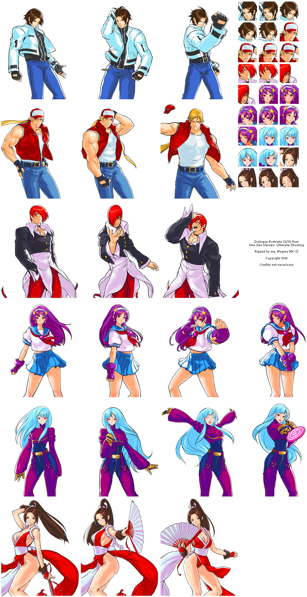 NeoGeo Heroes: Ultimate Shooting - Dialogue Portraits (2/3)