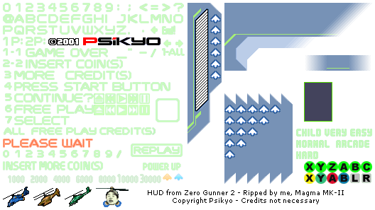 Zero Gunner 2 - HUD