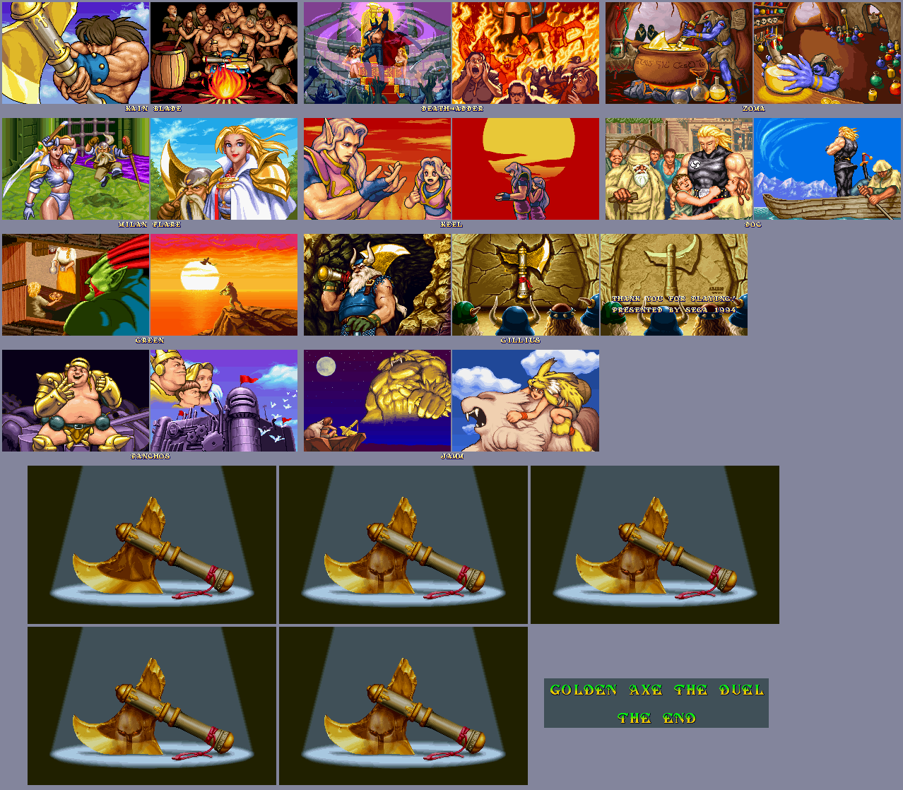 Golden Axe: The Duel - Endings