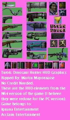 Turok: Dinosaur Hunter - HUD Elements