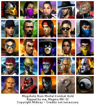 Mortal Kombat Gold - Mugshots