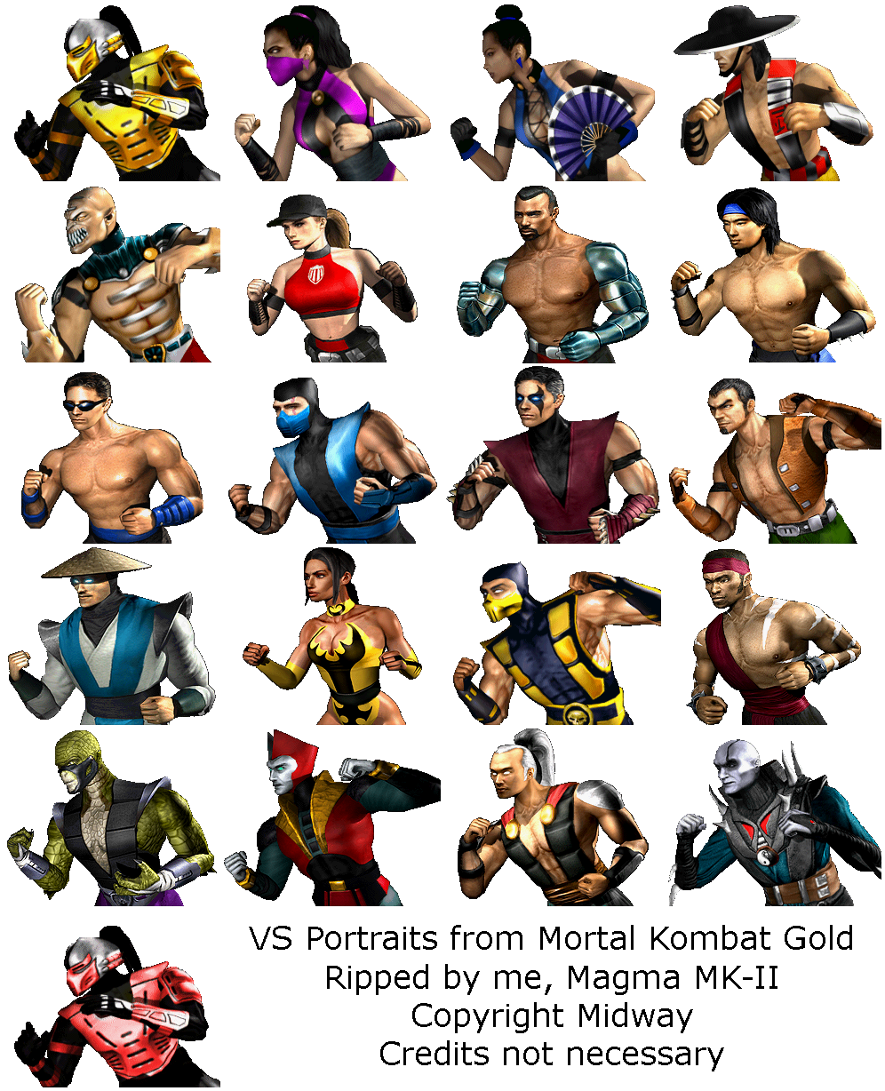 Mortal Kombat Gold - VS Portraits