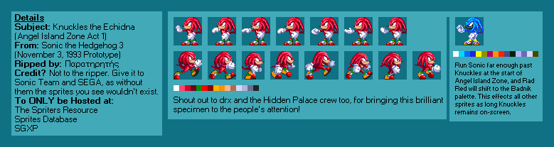 Knuckles (Angel Island Zone Act 1)