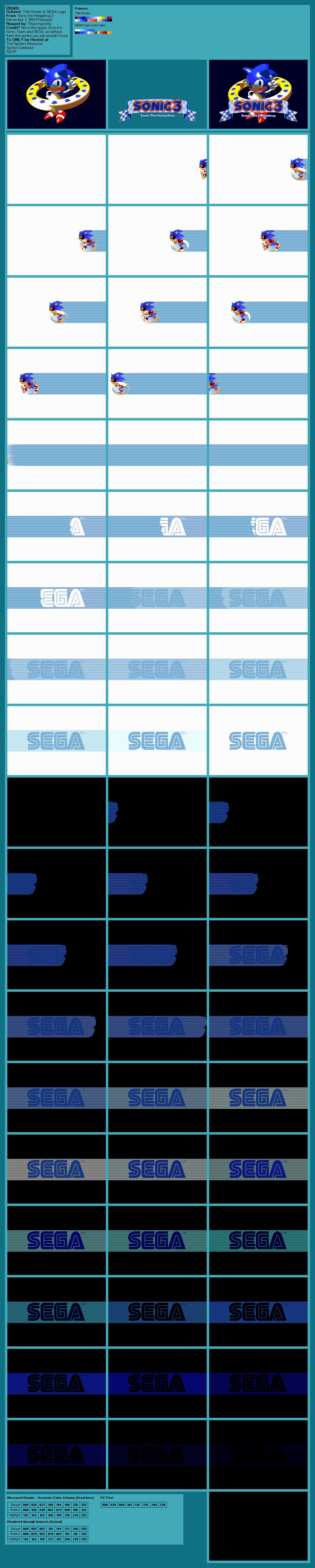 Title Screen & SEGA Logo