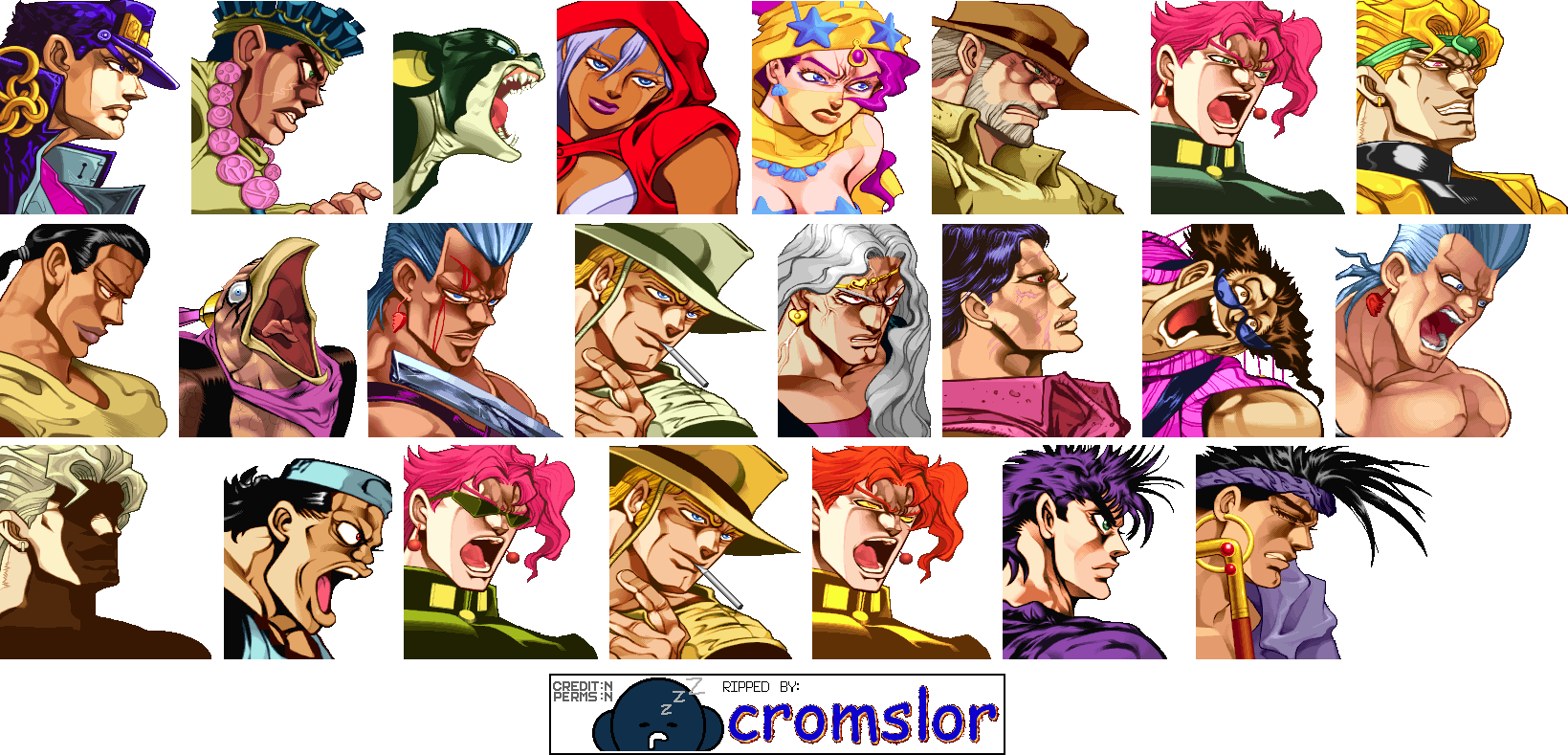 JoJo's Bizarre Adventure - VS Character Portraits