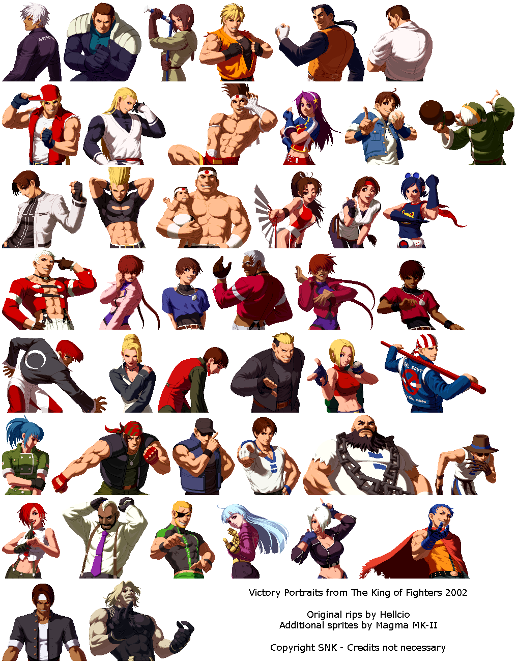 The King of Fighters 2002 - Victory Portraits