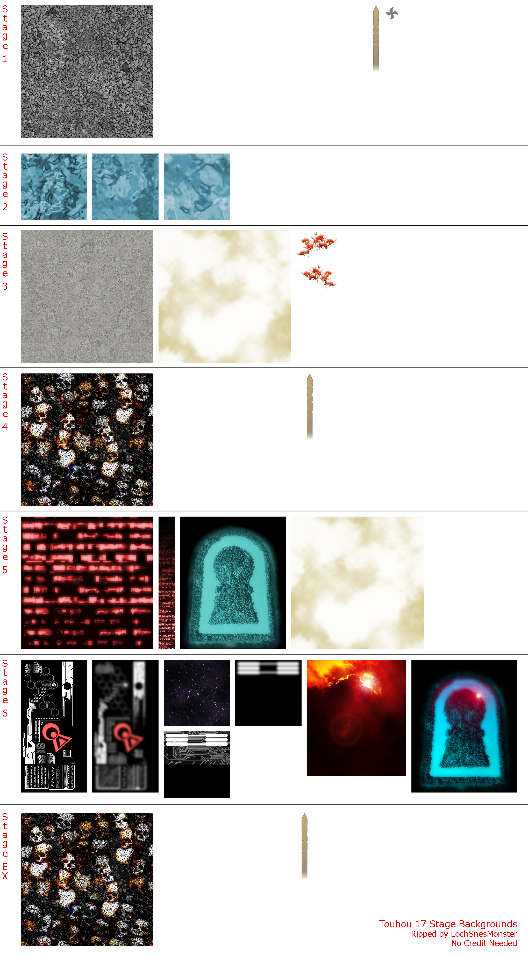 Touhou Kikeijuu (Wily Beast and Weakest Creature) - Stage Background Elements
