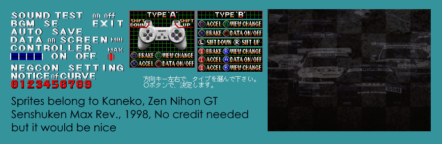 Zen Nihon GT Senshuken Max Rev. (JPN) - Options