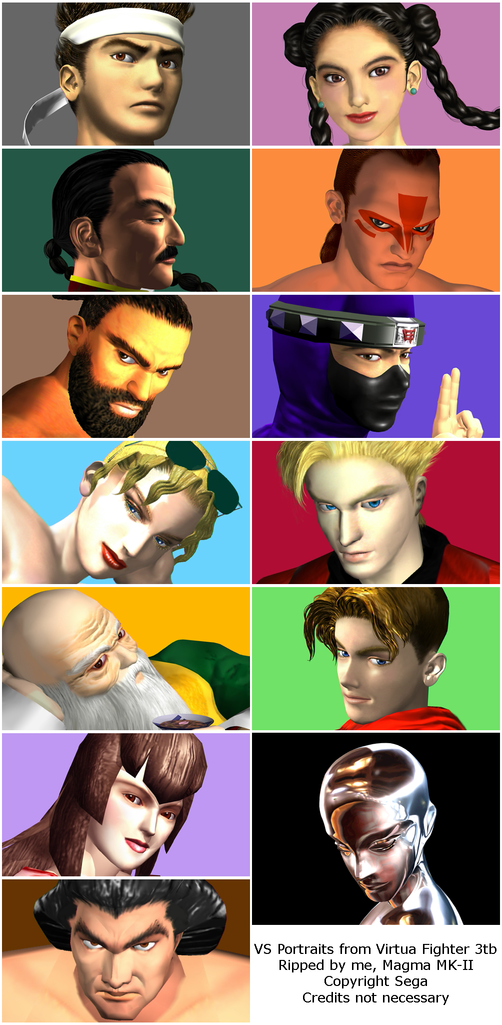 Virtua Fighter 3tb - VS Portraits