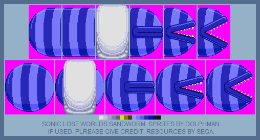 Sonic the Hedgehog Customs - Sandworm (Sonic Lost World)