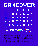 Aero Blasters - Font & HUD