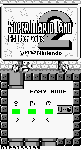 Super Mario Land 2: 6 Golden Coins - File Select And Title