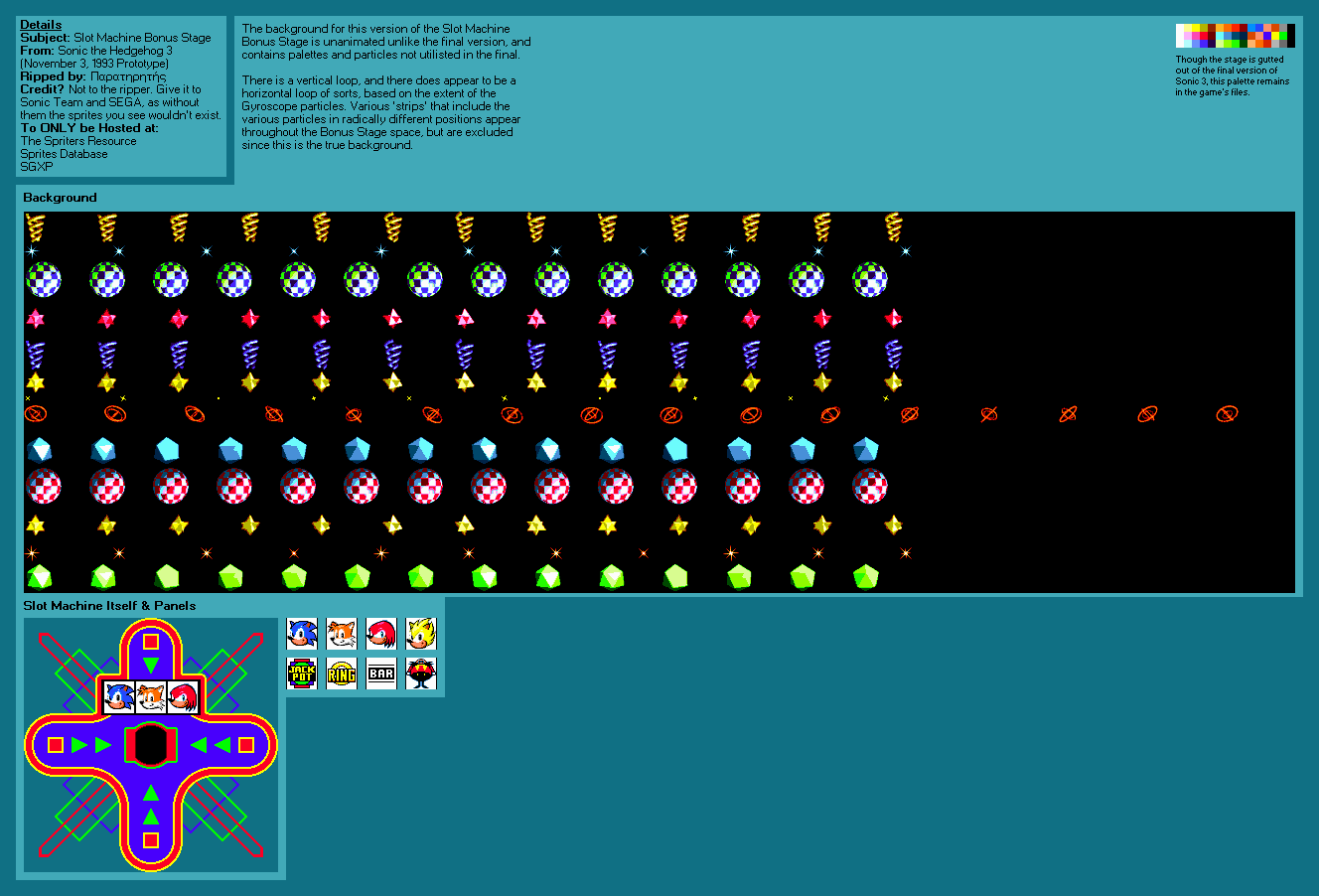 Sonic the Hedgehog 3 (November 3, 1993 Prototype) - Slot Machine