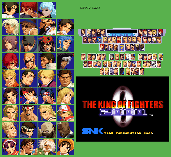 The King of Fighters 2000 - Continue Portraits and Select Mugshots