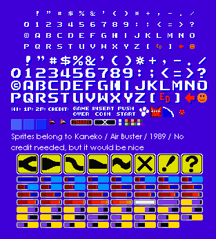 Air Buster: Trouble Specialty Unit - Font & HUD