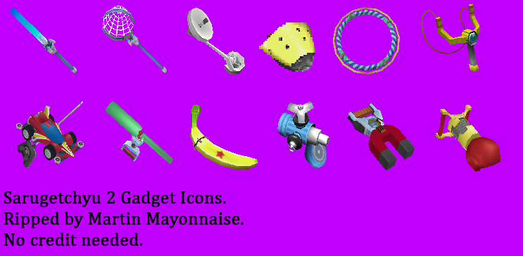 Ape Escape 2 - Gadget Icons